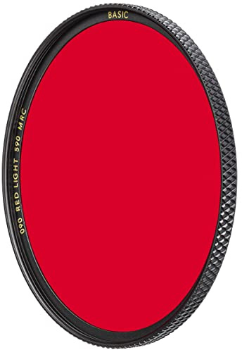 B+W Rotfilter hell 090 MRC Basic 49mm (16x vergütet, Professional), 1102678, Black