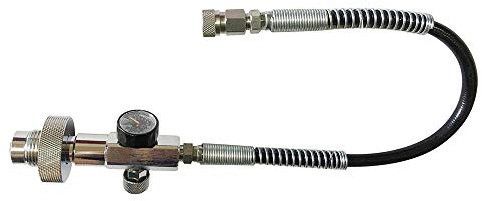 Paintball PCP Füllstation Ladekit, Luftfüllstation Entlüftungsventil mit Manometer und 60cm Schlauch 4500Psi für Tauch Paintball Ladestation