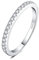 JewelryPalace Modeschmuck Klassisch 1.5mm Moissanite Band Ring Damen, Hochzeitsringe Damenring Silber 925 Trauringe Eheringe für Frauen, Vorsteckring Stapelring Halb Eternity Ring Bandring Schmal 57