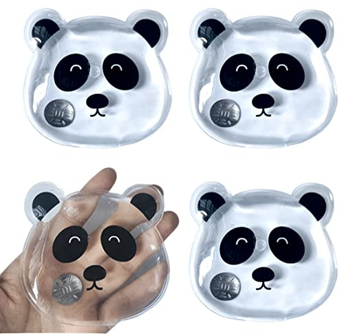 Wiederverwendbare Taschenhandwärmer, klick-aktivierte sofortige Wärmepackungen, wiederverwendbares Gel-Heizkissen zur Schmerzlinderung, Muskelkater, Steifheit, Schmerzen (4 Pandas)