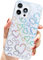 AMART for iPhone 14 Pro Max Clear Case, Cute Glitter Sparkly Love Heart Laser Pattern Design Case, Soft TPU Shockproof Women Girls Protective Phone Cover for iPhone 14 Pro Max(6.7 inch)