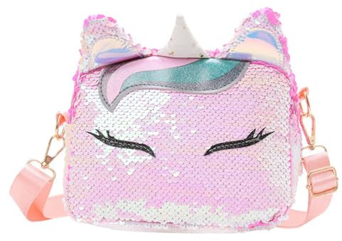 Unicorn UmhäNgetasche MäDchen - Pailletten Schultertasche Aus Hochwertigem Pu Verstellbarer Gurt Alltag