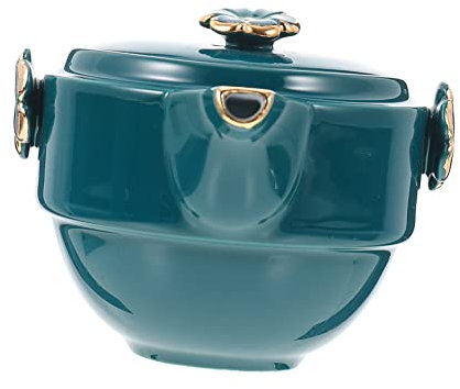 Cabilock 1 Jeu Service à Thé Chat Porte- Tasse à Thé Chat Mignon Mini-Tasse Théière avec Couvercle Bouilloire à Thé Au Lait Adorable Thé Passoire à Thé Céramique Voyage Miniature