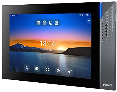 fanvil i57A système vidéophone 25,6 cm (10.1) Acier inoxydable, Noir