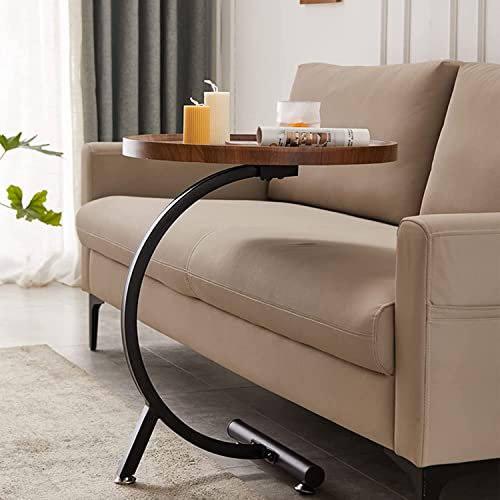 Couchtisch aus Holz in runder Form, Wandtisch, Wohnzimmer, Kleiner Couchtisch, Holzausführung, Nachttisch für Schlafzimmer, A Needed