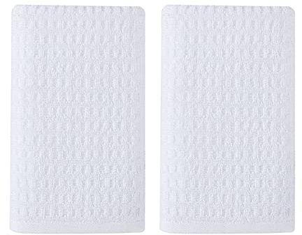 Tommy Bahama- Hand Towel Set, Highly Absorbent Cotton Bathroom Decor, Low Linting & Fade Resistant (Northern Pacific White, 2 Piece)