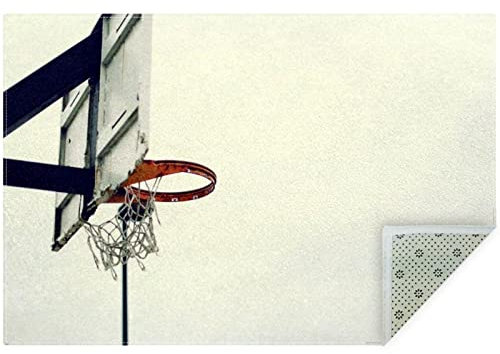 VBFOFBV Bereichsteppich, waschbarer Eingangsteppich, rutschfeste Überwurfteppiche, Bodenteppich, Teppich für Fußmatte, Schlafzimmer, Wohnzimmer, Küche, Wäsche,Basketballkorb