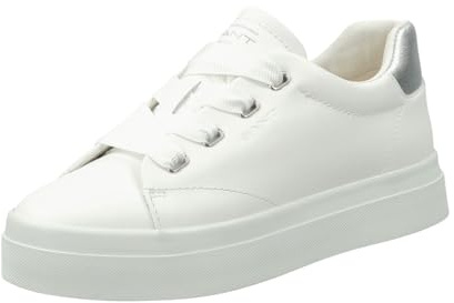 GANT FOOTWEAR Damen AVONA Sneaker, White/Silver, 39 EU