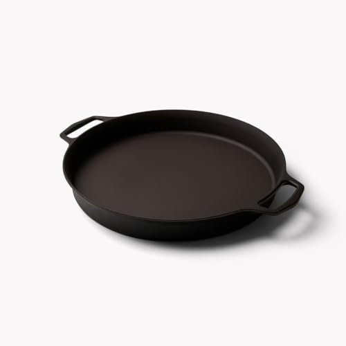 Field Company 16-Inch (Double-Handled) Cast Iron Skillet – No.16, Perfect for 8+ Servings, Oven Roasting & Live-Fire Grilling, Smooth & Preseasoned, Made in USA, Non-Toxic, Vintage Design