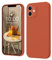 ElestBela iPhone 12 Hülle Silikon Case, Hanyhülle iPhone 12 Ultra Dünn Slim mit Microfiber, Kratzfeste Rundumschutz Case Schutzhülle Hülle für iPhone 12 6.1'' Orange