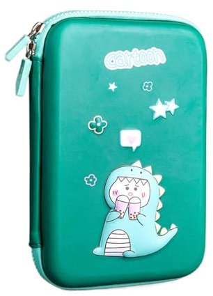 Multifunktionale Bleistiftbox Nettes 3D-Karikatur-Universum Federmäppchen Große Kapazität Mulfunction School Student Pen Bags Box Schreibwaren (Color : Green Dragon)