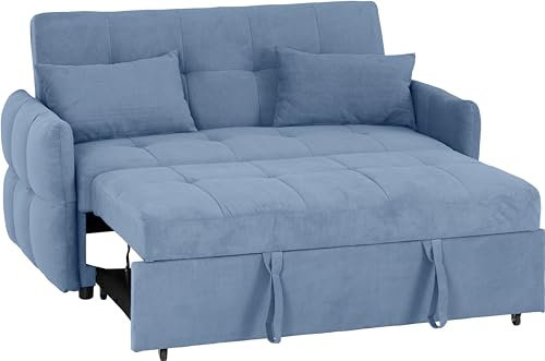 Seconique Chelsea Sofa Bed in Blue Fabric