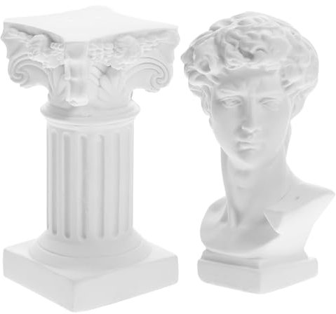 STOBAZA Griechischen Stil David Statue Römischen Spalte Decor Harz Wohnkultur Skulptur Desktop Ornament