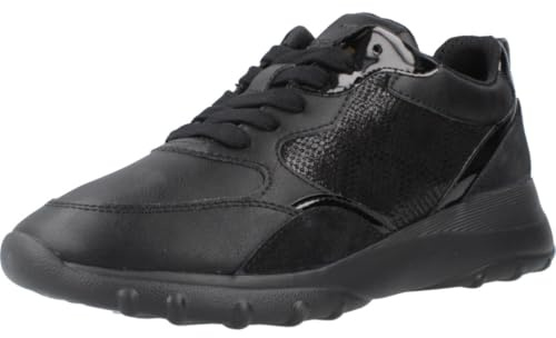 Geox D Alleniee A, Scarpe da Ginnastica Donna, Nero, 37 EU