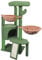 TWDEPART Kratzbaum für Katzen mit Aktivitätscenter, 95cm Kletterbaum Katzenspielzeug mit Spielzeugkugeln, Grün