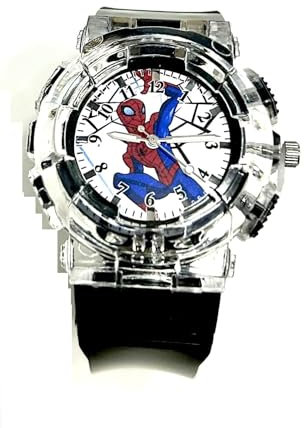 VOW® Orologio da polso sportivo con display digitale a LED, per bambini, ragazze, bambini, regalo di compleanno o festa di Natale, Spiderman Liight Orologio, Cinturino