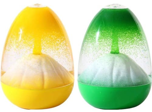 Baokuan Jouet Sensoriel 2 Pièces Couleur Liquide Volcan Éruption De Lave Liquide Minuterie Fidget Jouet Sablier Soulagement du Stress Jouets De Bureau pour Enfants Adultes
