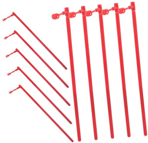 10 Satz Selbstgemacht Windradstangen aus Kunststoff, Rot, Robust