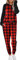 Ekouaer Damen Schlafanzug Langarm Loungewear Zweiteiliger Pyjama Set Winter Nachtwäsche mit Taschen Rot Kariert L