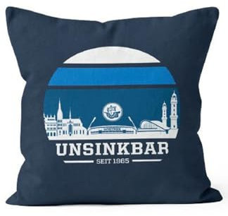 F.C. Hansa Rostock Deko-Kissen Skyline 40x40 cm