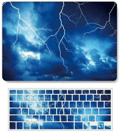 FFBOFFC Hard Case Compatible with Old Version MacBook Pro 13 inch Case 2012 2011 2010 2009 2008 Release A1278 with CD-ROM, Plastic Laptop Hard Case Shell with Keyboard Cover Skin, Lightning Sky
