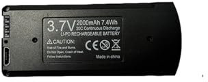 Drone Battery 7.4V 3000mAh RC Quadcopter 3.7V 2000mAh,Compatible For V168 GPS V168 Pro Max,Drone Spare Battery Parts Accessories(V168 NOGPS 2KmAh 4B)