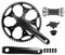 QUYCOIU Rennrad Kurbelgarnitur 170mm 130BCD 50/52/54/56/58/60T Singlespeed Kettenblatt Rund Hohl Integriert Kettenradgarnitur Mit Tretlager Kurbelarm-Satz 11Speed Aluminium-Legierung Schwarz(60T)