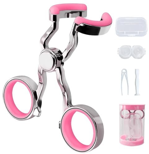 Contact Lenses Applicator, Soft & Easy Eye Opener Wearing Aids with Contact Lens Case, Tweezer, Suction Stick Handler, Remover & Applicator Tool, Travel Kit