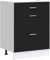 vidaXL Mueble bajo de Cocina “Lyon” de Madera de ingeniería Negra