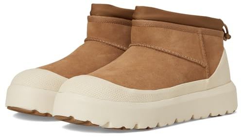 UGG Men's Cl Ultra Mini Weather Hybrid Fashion Boot, Chestnut/Whitecap, 4 UK