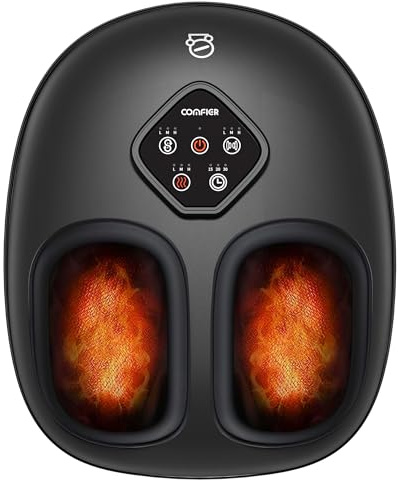COMFIER Shiatsu Foot Massager with Heat,Compression,Kneading &Rolling | Foot Massager for Neuropathy,Plantar Fasciitis,Upgraded for Larger Feet Machine(Size 14),Home or Office, Gift for Women/Men