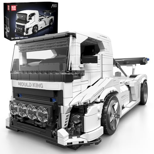 Mould King 10036 Technik Klemmbausteine LKW Knight Europäischer LKW Spielzeug Truck Modellbausatz Bausteine Geschenke Für Ab 14 Jahre Erwachsene(1604 Teile)