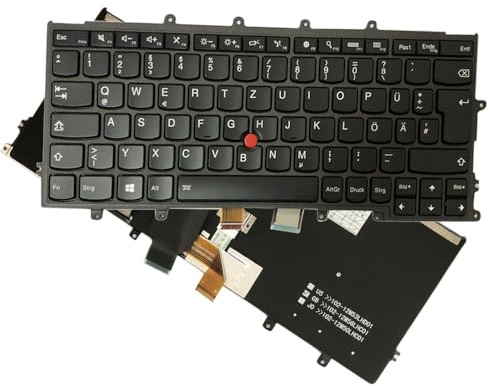 Tastatur mit Hintergrundbeleuchtung für Lenovo ThinkPad X240 X230S X240S | X250 X250S X260 X270 Tastatur mit Hintergrundbeleuchtung, Schwarz (Layout Deutsch GR)