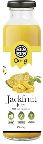 OORG Natural Sri Lankan Jackfruit Juice - 1 x 250ml bottle, A healthy & refreshing hydrating beverage, 100% fruit ingredients, No Preservatives (1 Bottle, Jackfruit)