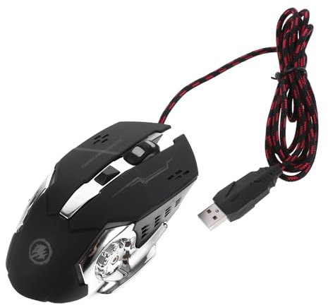 CLISPEED Souris USB Optique pour Ordinateur Portable avec Lumière LED Colorée Design Ergonomique Et Installation Facile