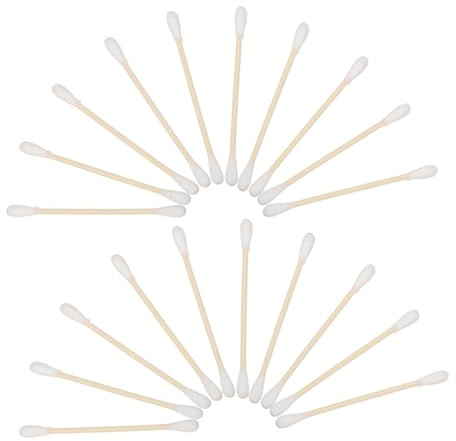 LOLIPPYY 100stücke Wattestäbchen Aus Bambus Mit Doppelseitigem Design Für Make-up-auftrag Und Reinigung Von Elektronik Babypflege-tupfer Einweg-tupfer Für Ohren Und Kleine Bereiche
