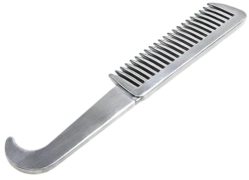 Aluminum Alloy Horse Mane and Tail Comb - Grooming Tool for Removing Loose Undercoat Knots