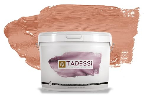 TADESSI Color Vista Wandfarbe Orange - Kupfer - Matte Dispersionsfarbe - Hochwertige Innenfarbe für Wand und Decke - 2.5 Liter