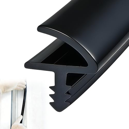 ANEELV Joint de porte insonorisé, pour rainure de 3 mm et pliage de 11 mm, 10 m, noir
