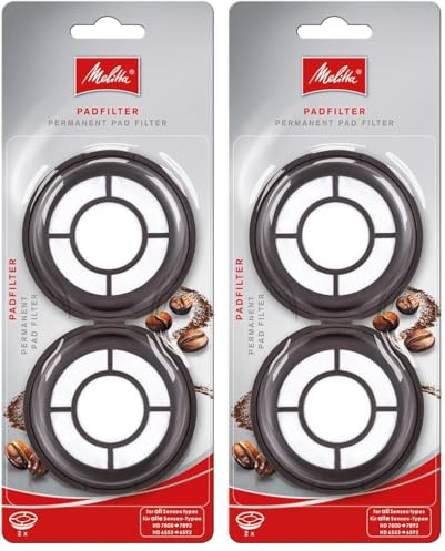 Melitta 180424 Permanent Kaffeefilter 2 Stück für alle Philips Senseo Kaffeepadmaschinen (Packung mit 2)