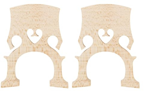 ECSiNG 2 Pack Maple Cello Bridge 1/8 Size Acoustic Replacement Part Compatible with 1/8 Cellos
