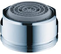 hansgrohe wassersparender Luftsprudler Wasserhahn, mit Durchflussbegrenzer 7 l/min, 1 Stück, M24x1, Strahlregler, Perlator für Wasserhähne