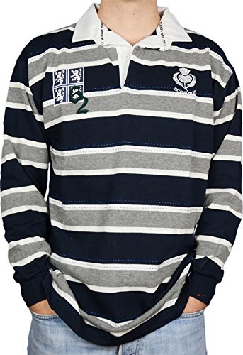 I LUV LTD Scottish Rugby Shirt Mens Edinburgh 62 High Design Grey