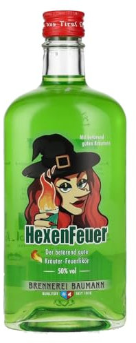 Baumann Hexenfeuer Kräuter-Feuerlikör Likör (1 x 0.5 l)