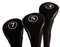 Black Golf Zipper Head Covers 3 5 7 Fairway Woods Headcovers Metal Neoprene Traditional Plain Protective Covers Fits All Fairway Clubs