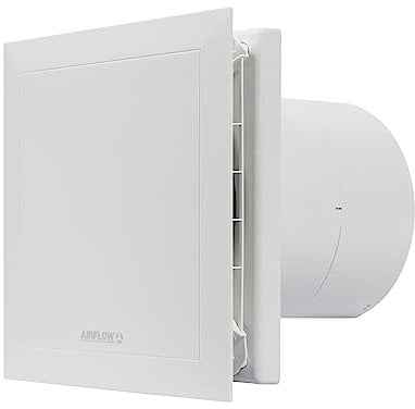 Airflow QT150VS Extractor Fan with Variable Speed Controller - 150mm/6 Duct - German Made, 35 dB, Energy Efficient 6/10W, 2-Speed Operation Upto 72L/s, 3-Year Warranty