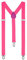 Boolavard Bretelle Uomo Donna bretelle Y forma Style Clips (Rosa)