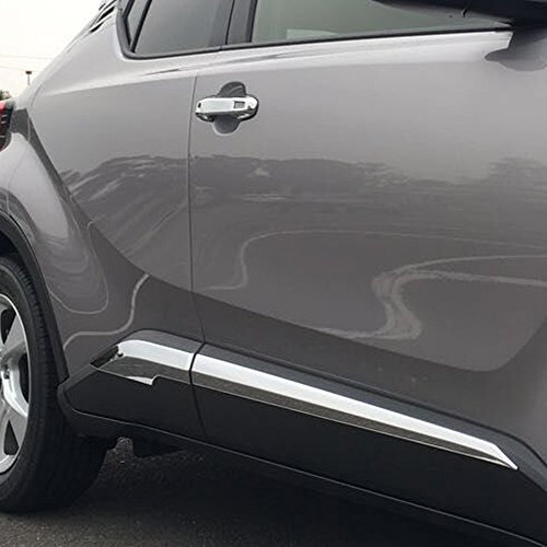 Lot de 4 moulures de porte latérale en ABS chromé pour Toyota C-HR CHR 2016 2017 2018