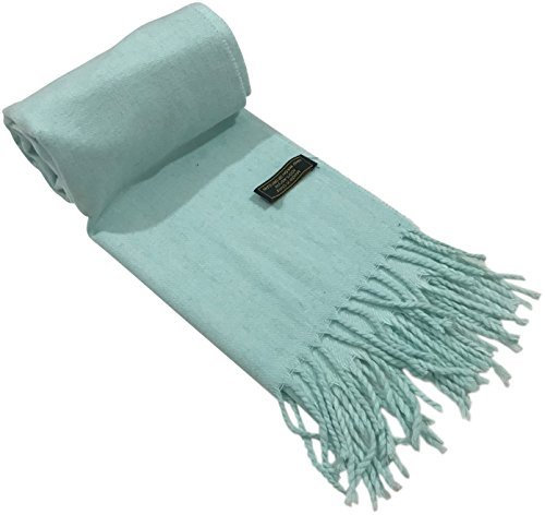 Herren-Schal, einfarbig, modisch, gestrickt, für Herbst / Winter, Umhang von CJ Apparel Gr. Einheitsgröße, hellblau