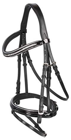 Kerbl 3210488 Trensenzaum Kingston, Schwarz Cob, Englisch Komb. Modell